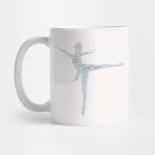 Dancer Lady Woman Silhouette Shape Text Word Cloud Mug